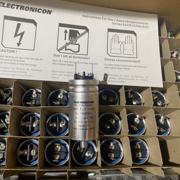 ELECTRONICON E62.C58-102E10 1uF 1200V, 30x58mm Kondensator (24 Stück)