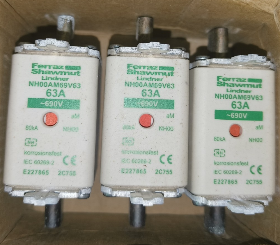 Fusibles Mersen E227865 - NH00AM69V63 63A 690VAC (10 unidades)