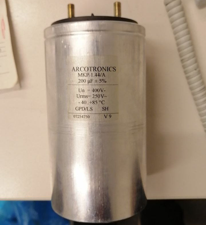 ARCOTRONICS MKP 1.44/A GPD/LS SH 13152216 D N 142*75 200μF 250Vac/400Vdc Capacitor MKP de tornillo (6 Piezas)