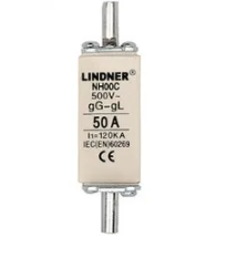 Fusibles LINDNER NH00C NH000 50A 500V 120KA 7999.0507 (6 piezas)