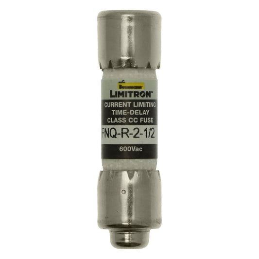 Eaton Bussmann FNQ-R-2-1/2 Class CC Time-Delay Dual-Element Fuse, 2.5 A 600 VAC 200 kA – Pack of 10