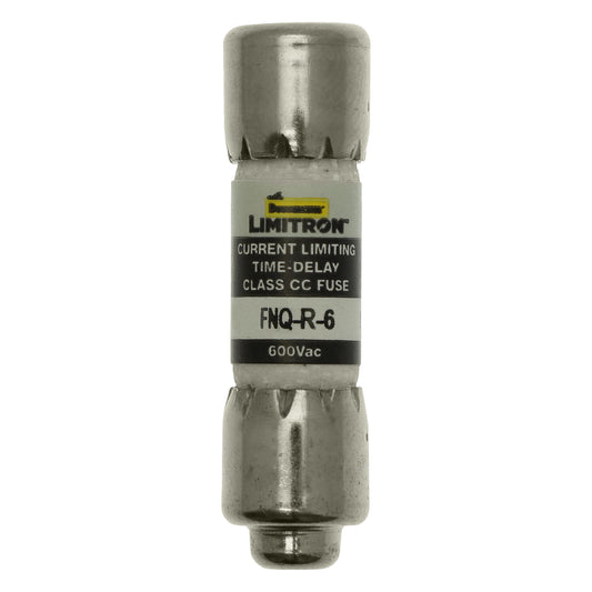 Eaton Bussmann FNQ-R-6 Class CC Time-Delay Dual-Element Fuse, 6 A 600 VAC 200 kA Interrupting Rating – Pack of 10