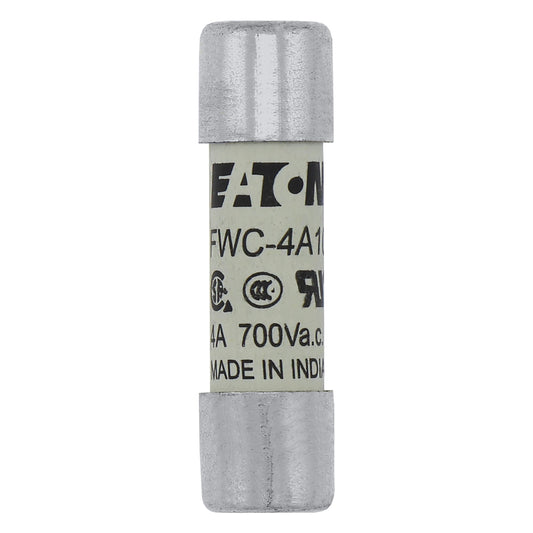Fusible Eaton FWC-4A10F, 4A 600V, de acción rápida, de casquillo, 10x38mm - Paquete de 10