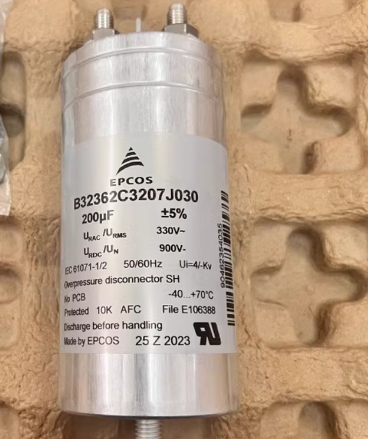 Condensador EPCOS B32362C3207J030 de 330 V CA, 200 µF y 900 V CC (12 unidades)