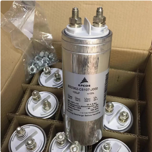 Condensador EPCOS B32362-C5107-J000 de 100 UF, 500 V CA y 1200 V (9 unidades)