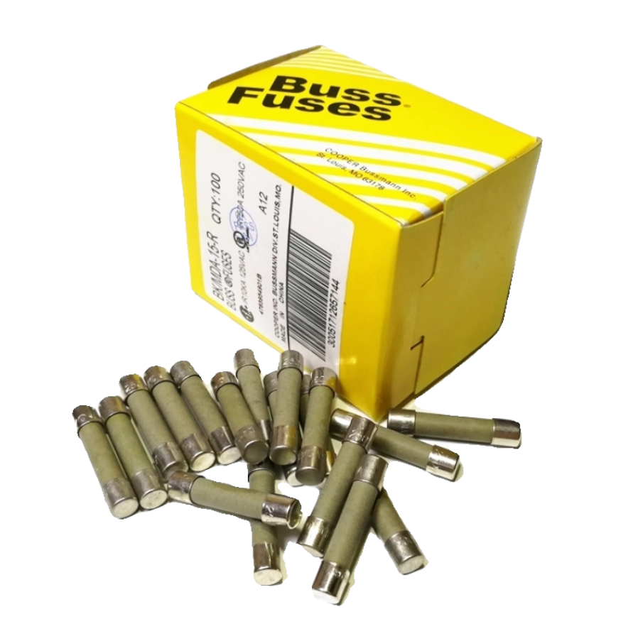 Eaton Bussmann MDA-0.5-R Fuse, 6.3x32mm, 0.5A 250VAC, Time-Delay Ceramic - Pack of 10