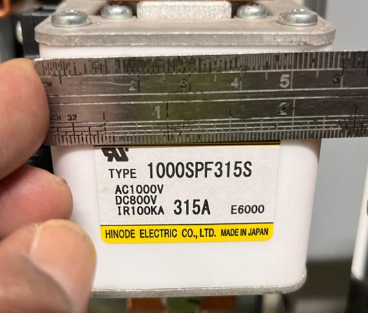 Hinode 1000SPF315S 315A 1000Vac aR Fuses (3 Pieces)